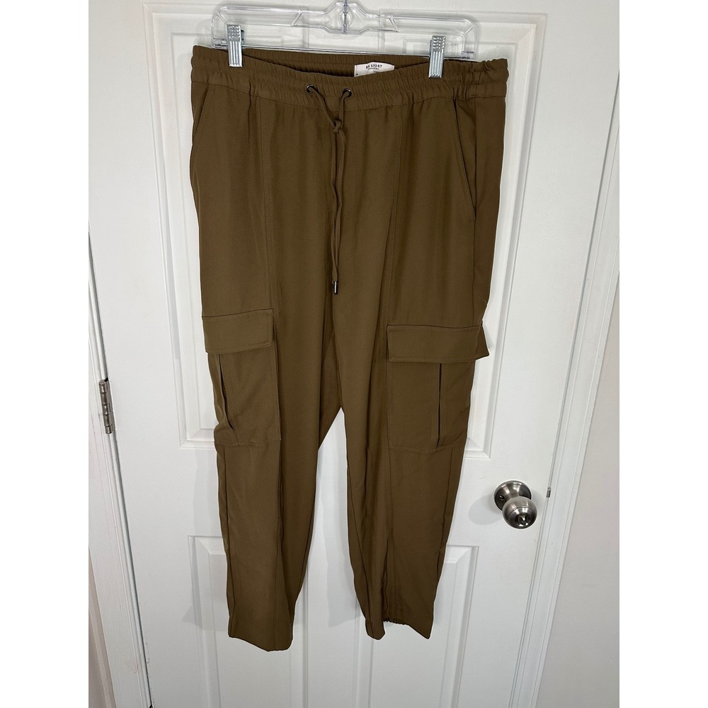 BR Sport‎ Banana Republic Olive Green Cargo Jogger Pants Drawstring - Medium